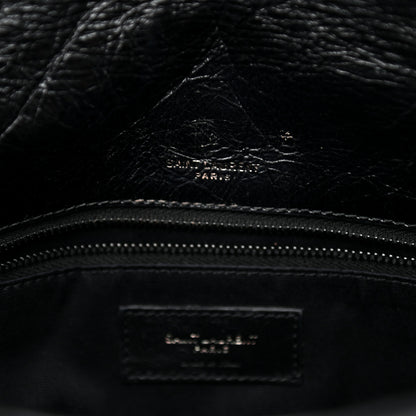 Saint Laurent Crinkled Calfskin Matelasse Monogram Medium Niki Chain Satchel Black 7 of 9