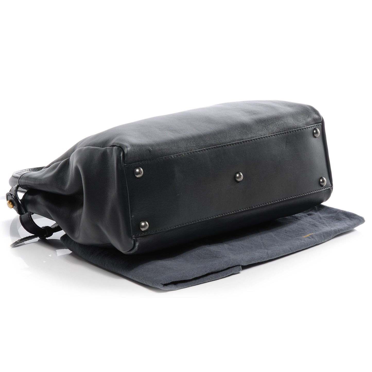 Calfskin Calf Hair Leopard Print Medium Peekaboo Iconic Satchel Black