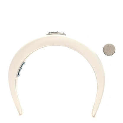 Prada Re-Nylon Triangle Logo Headband White 2 of 4