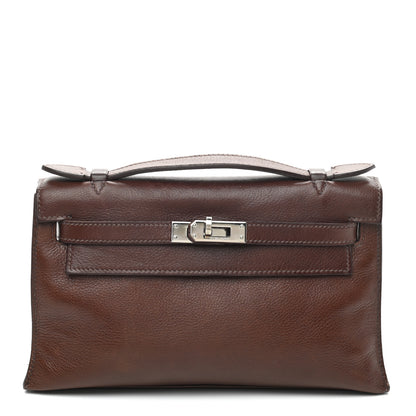 Hermes Evergrain Kelly Pochette Clutch Havane 1 of 9