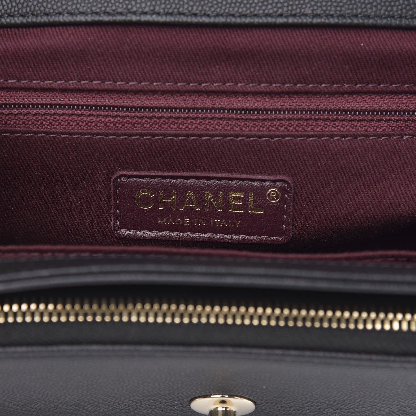 Caviar Quilted Mini Business Affinity Flap Black