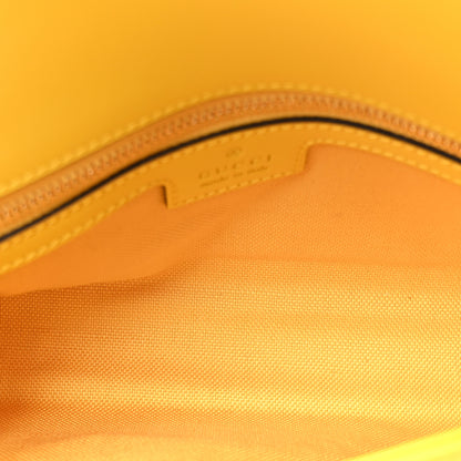 Gucci GG Monogram Textured Dollar Calfskin Small Luce Shoulder Bag Yellow 5 of 10