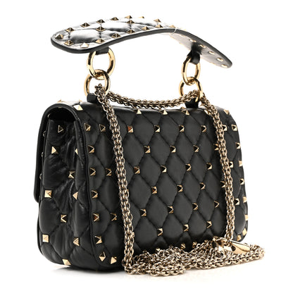 Valentino Garavani Nappa Small Rockstud Spike Shoulder Bag Black 3 of 14