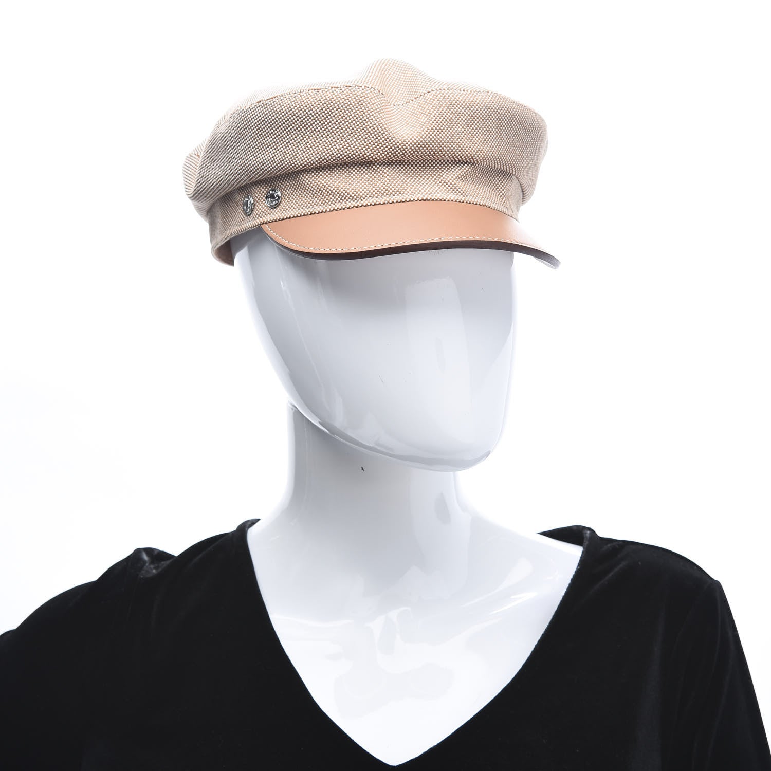 Hermes Cotton Silk Swift Clou de Selle Vauban Cap 57 Gold 2 of 10