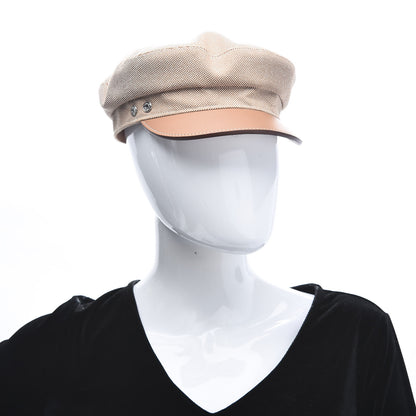 Hermes Cotton Silk Swift Clou de Selle Vauban Cap 57 Gold 2 of 10