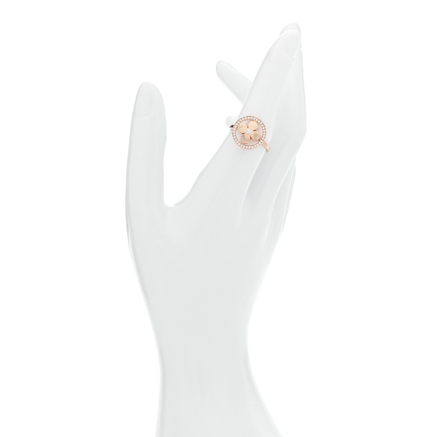Louis Vuitton 18K Pink Gold Diamond BB Blossom Ring 54 6.75 2 of 7