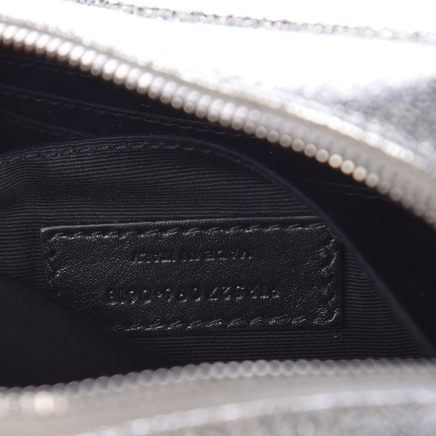Metallic Lambskin Monogram Lou Belt Bag Argento