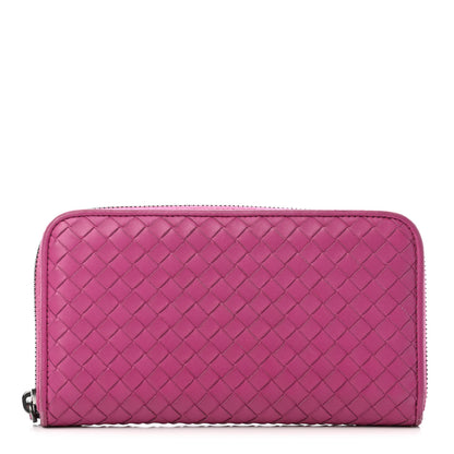 Bottega Veneta Nappa Intrecciato Zip Around Wallet Ametista 1 of 4