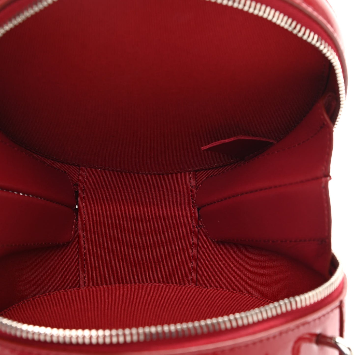 Patent Round As Earth Evening Bag Red