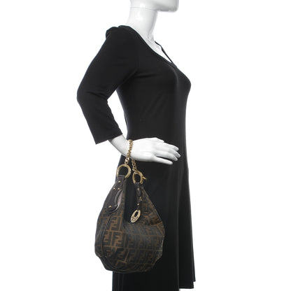 Fendi Zucca Small Chef Chain Hobo Tobacco 2 of 6