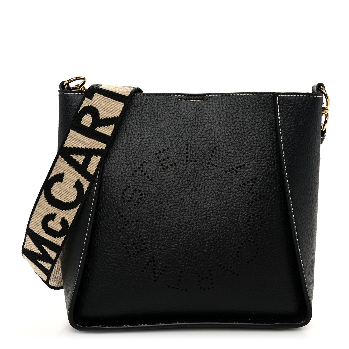Grainy Alter Mat Perforated Logo Mini Crossbody Black