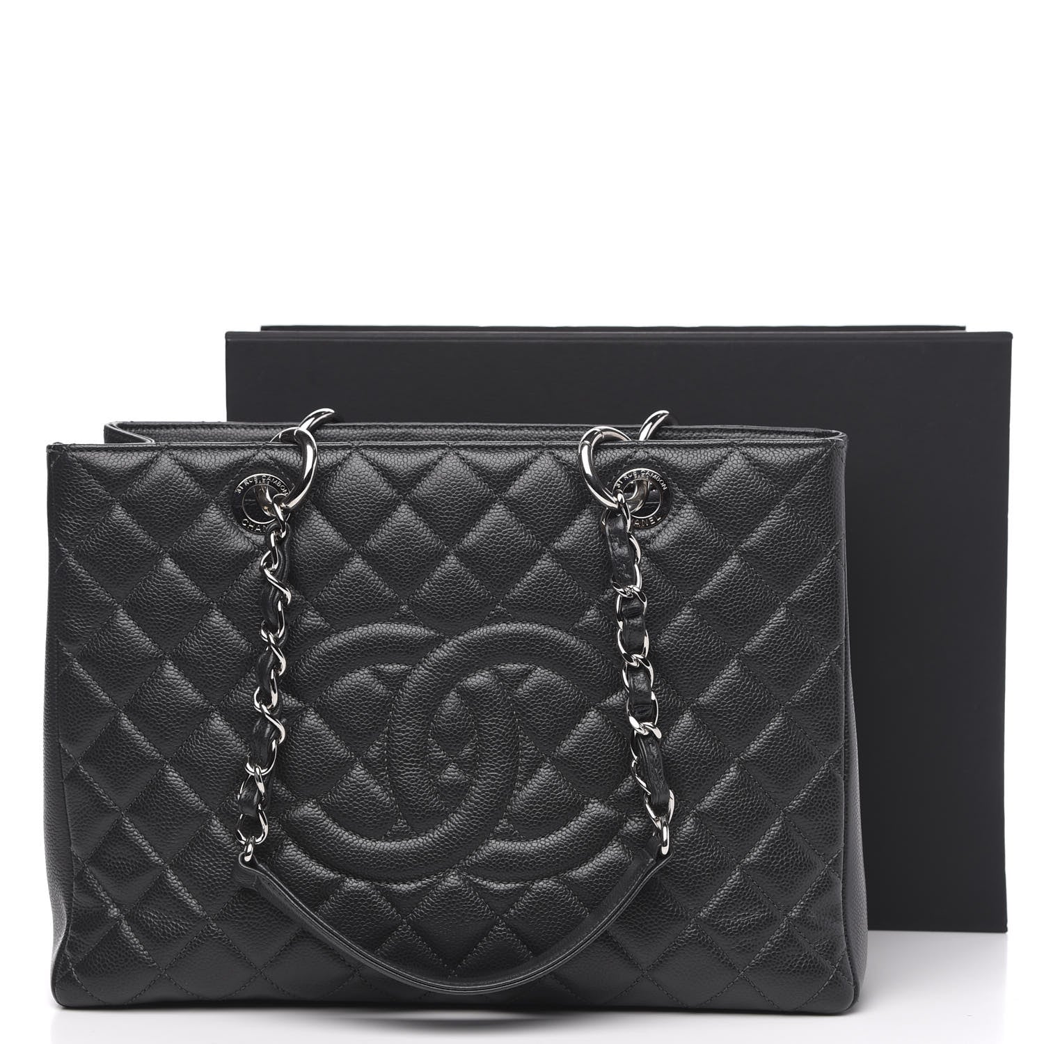 Chanel Caviar Quilted Grand Shopping Tote GST Black 12 of 12