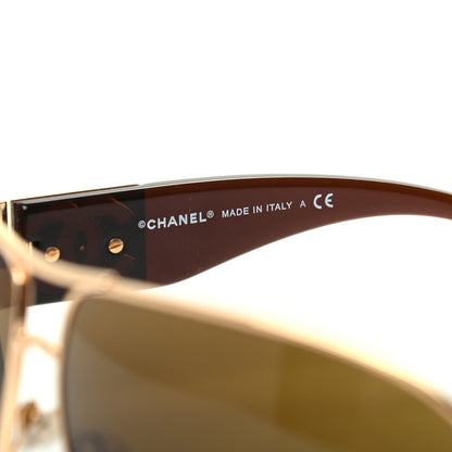 Chanel Metal Aviator CC Sunglasses 4128 Brown 5 of 9