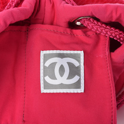 Chanel Terry Cotton CC Drawstring Backpack Pink 8 of 8