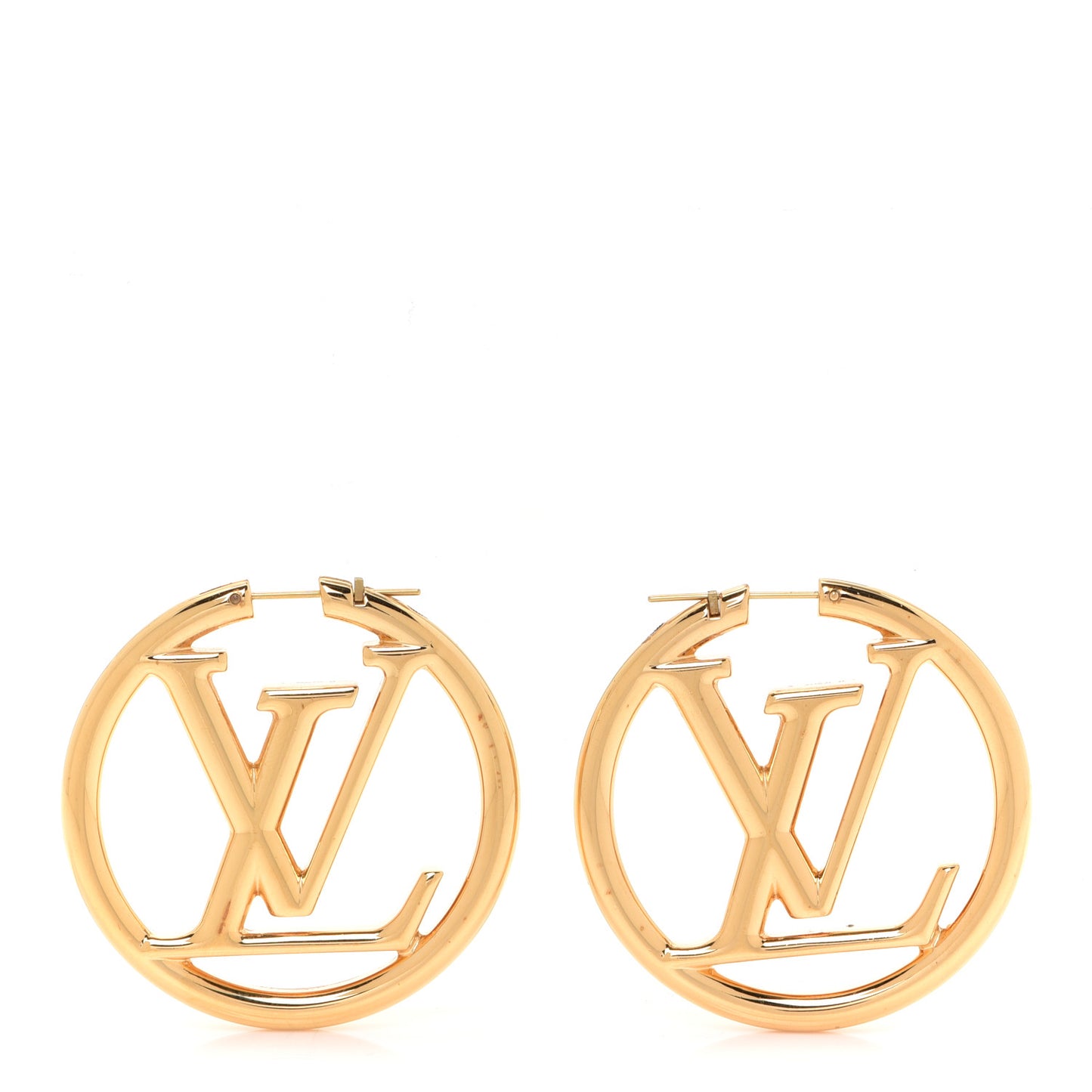 Metal Louise Hoop Earrings Gold