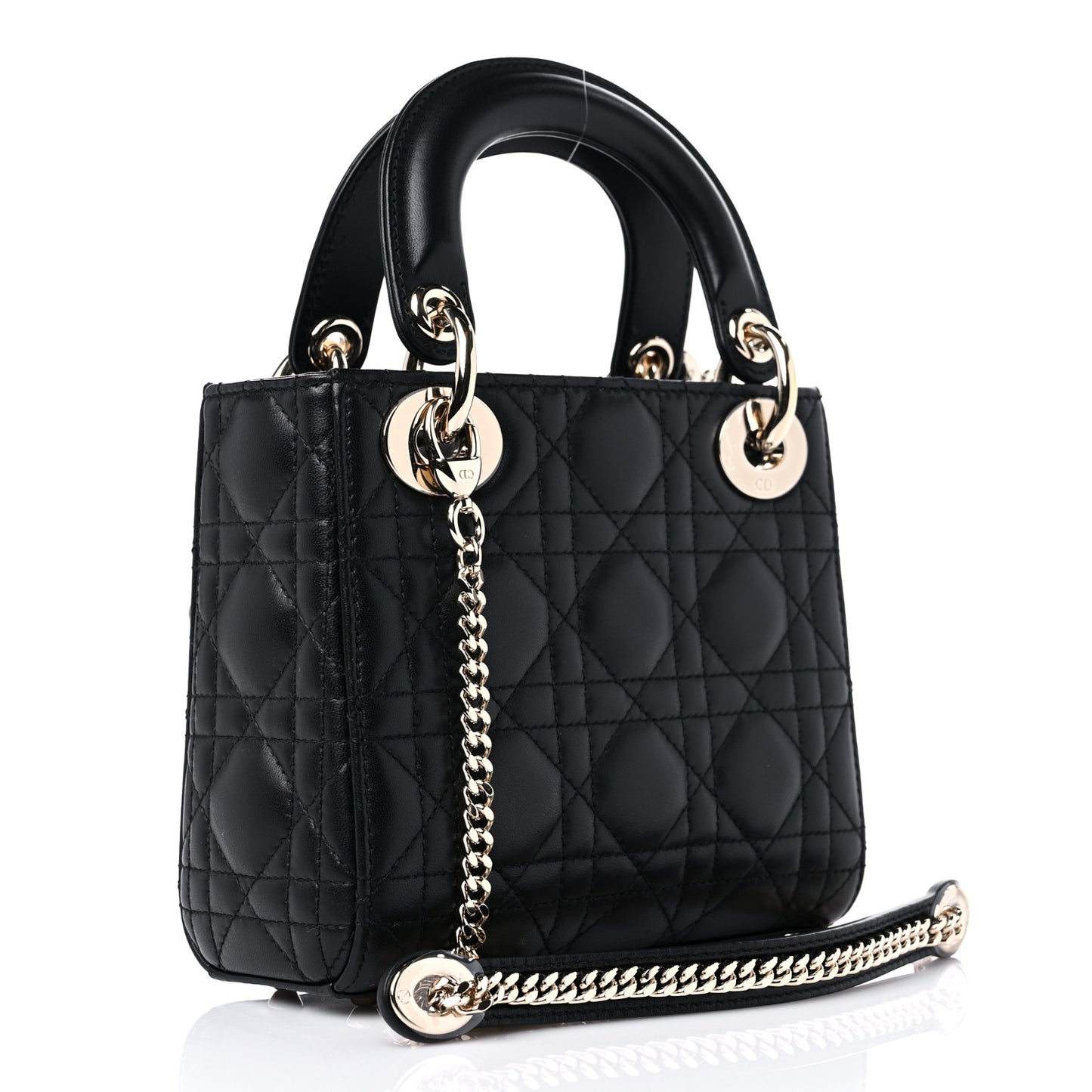 Lambskin Cannage Mini Lady Dior Black