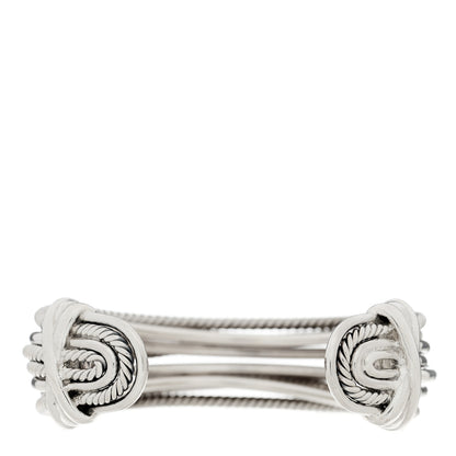 David Yurman Sterling Silver Narrow Crossover Cuff Bracelet 2 of 3