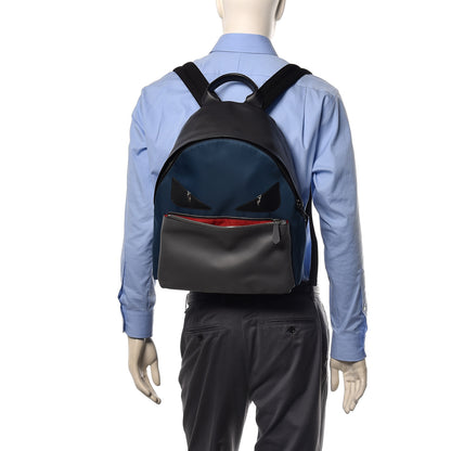 Fendi Nylon Vitello Elite Bag Bug Backpack Marine Acciao 2 of 12