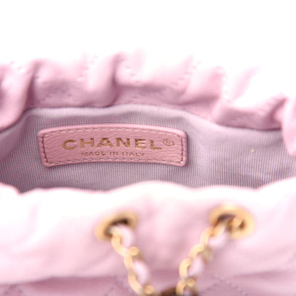 Chanel Calfskin Quilted Pearl Mini About Pearls Drawstring Bucket Light Pink 6 of 9