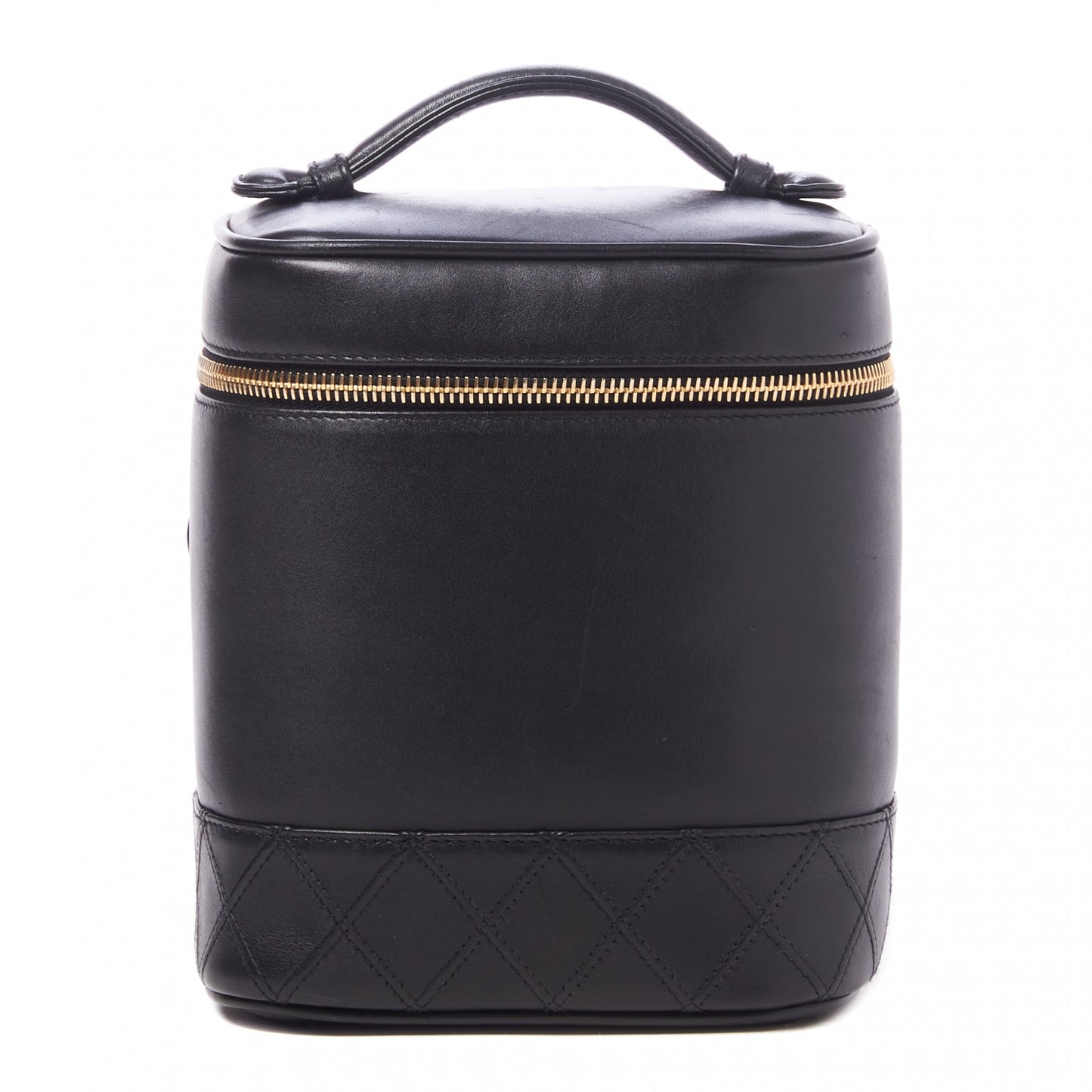 Calfskin Cosmetic Vanity Bag Black