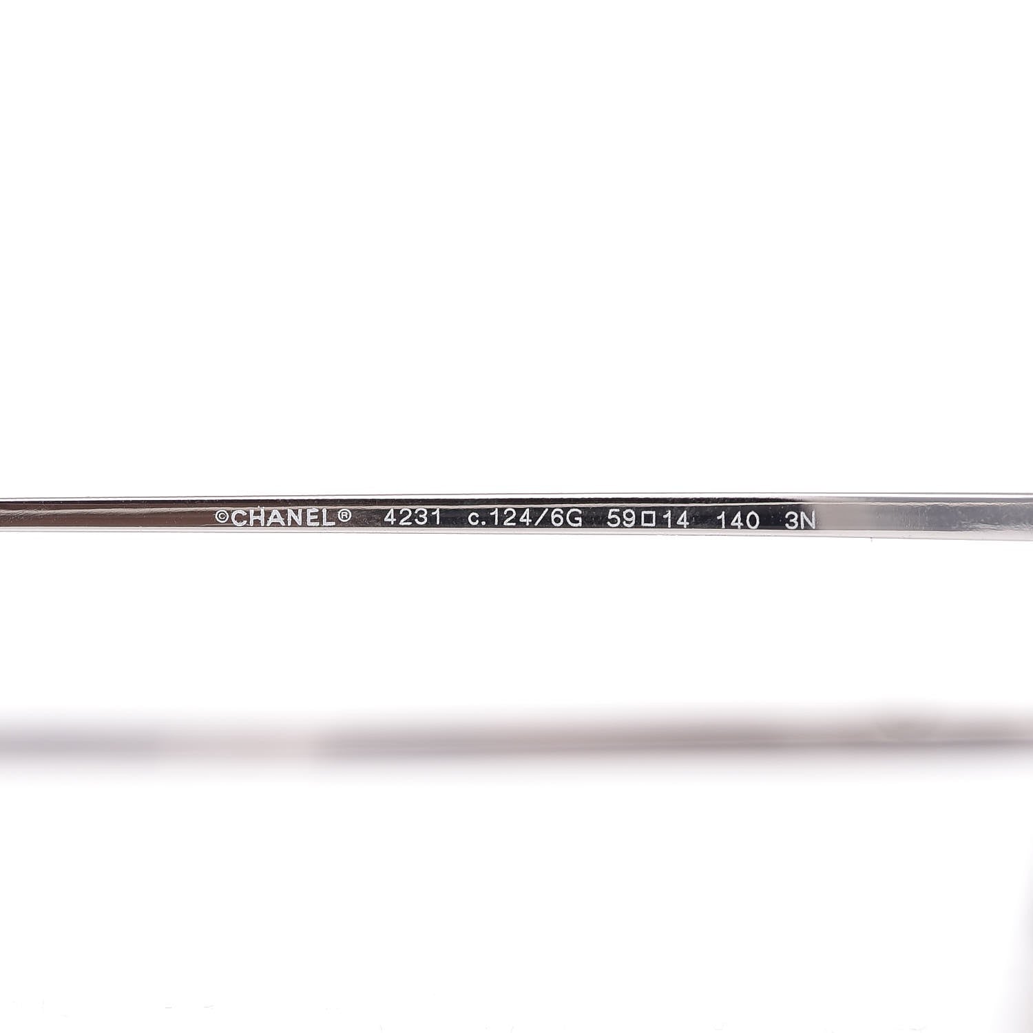 Chanel Aviator Metallic Pilot Sunglasses 4231 Silver 6 of 8