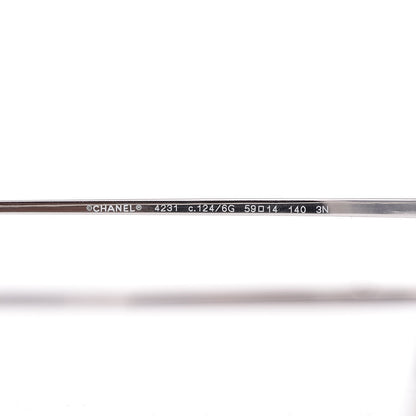 Chanel Aviator Metallic Pilot Sunglasses 4231 Silver 6 of 8