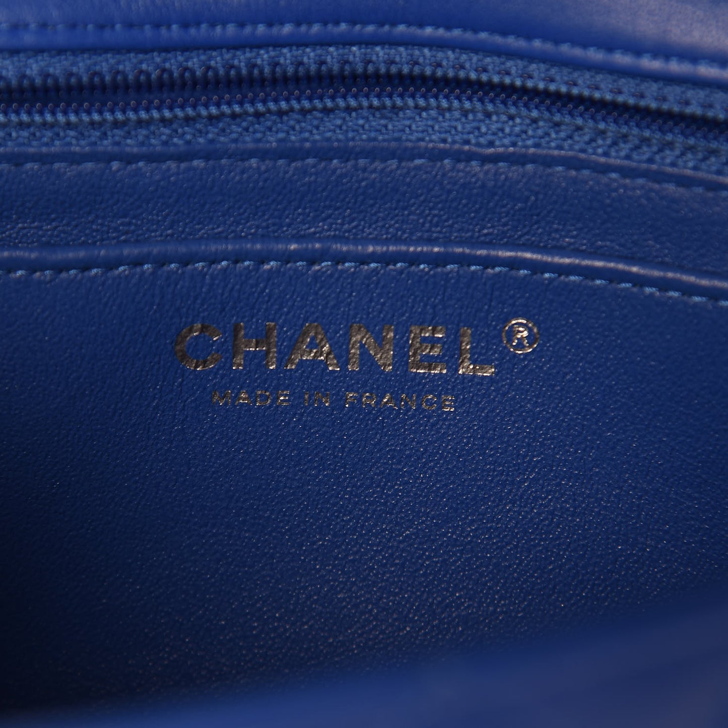 Lambskin Quilted Mini Rectangular Flap Royal Blue