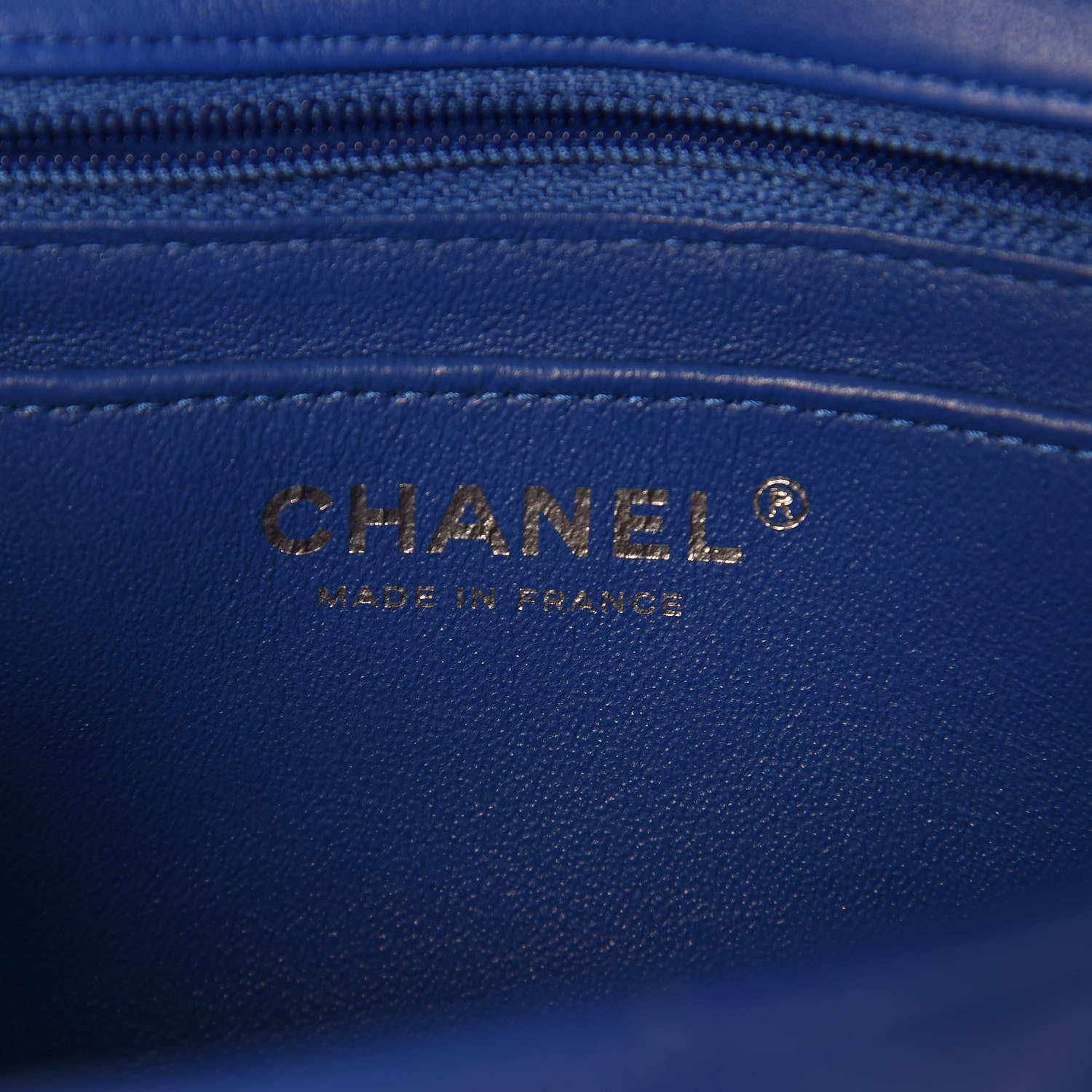 Chanel Lambskin Quilted Mini Rectangular Flap Royal Blue 6 of 9