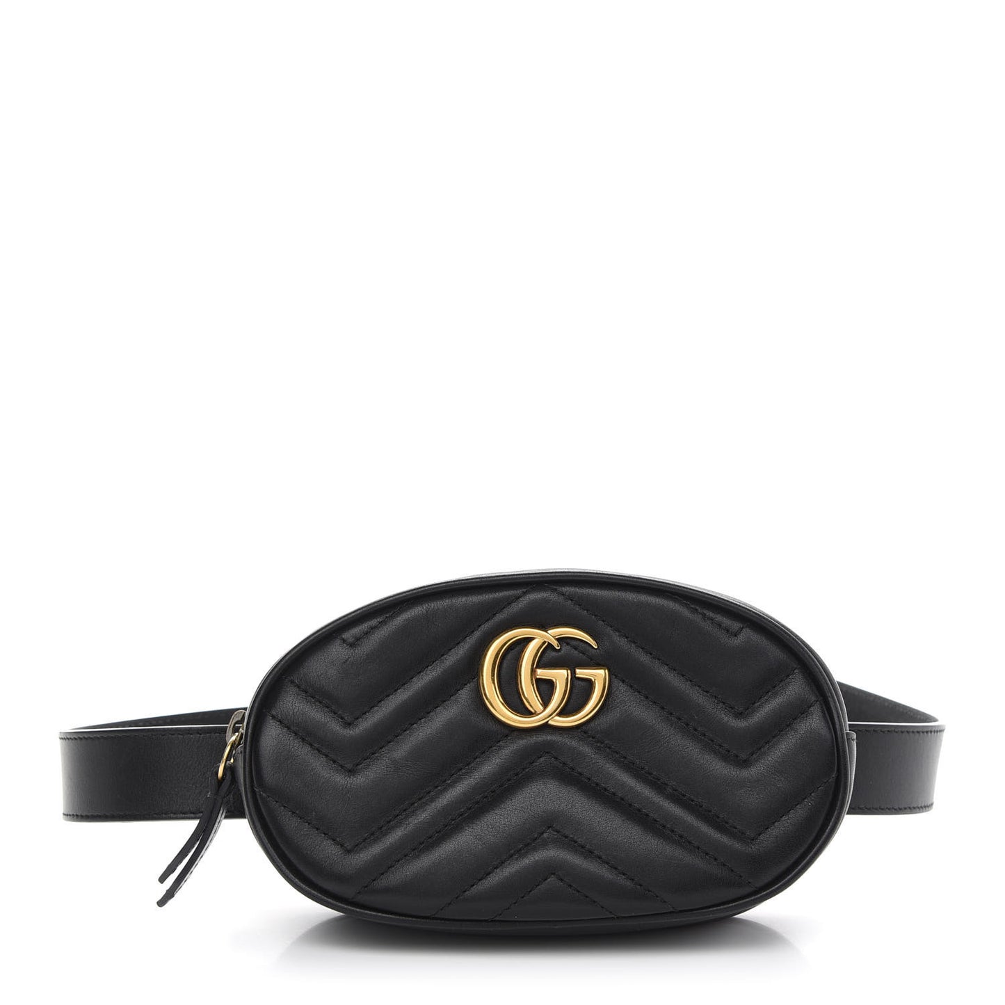 Calfskin Matelasse GG Marmont Belt Bag 95 38 Black