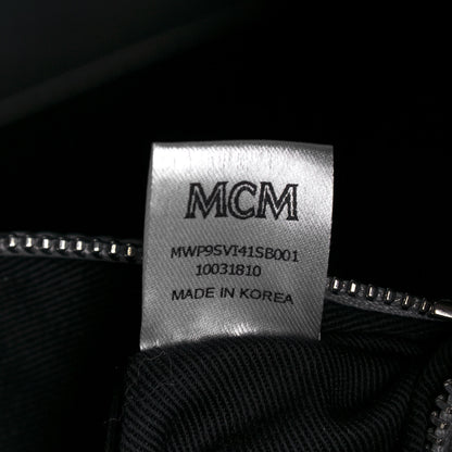 MCM Metallic Visetos Medium Anya Shopper Tote Silver 7 of 13