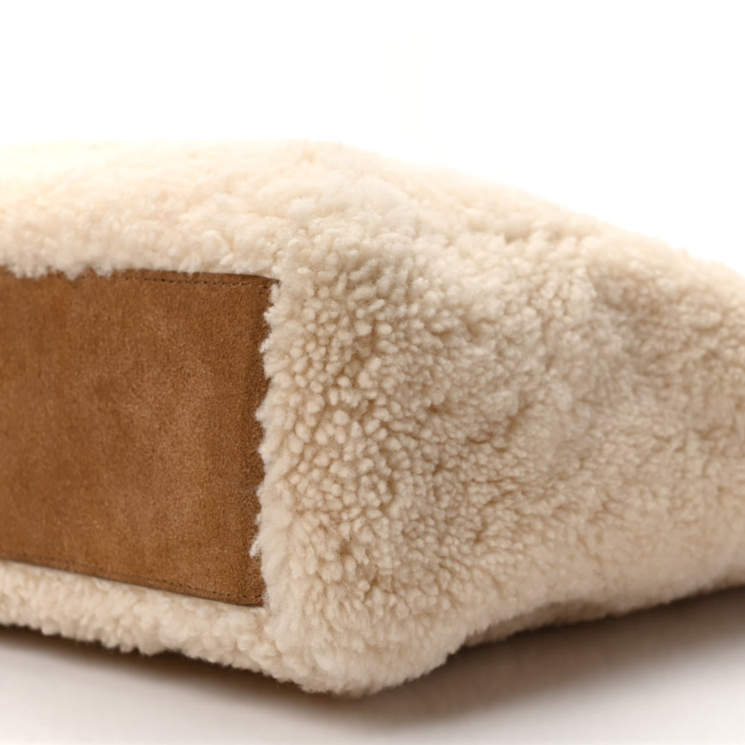 Telfar X UGG Suede Shearling Medium Shopping Bag Natural 9 of 11