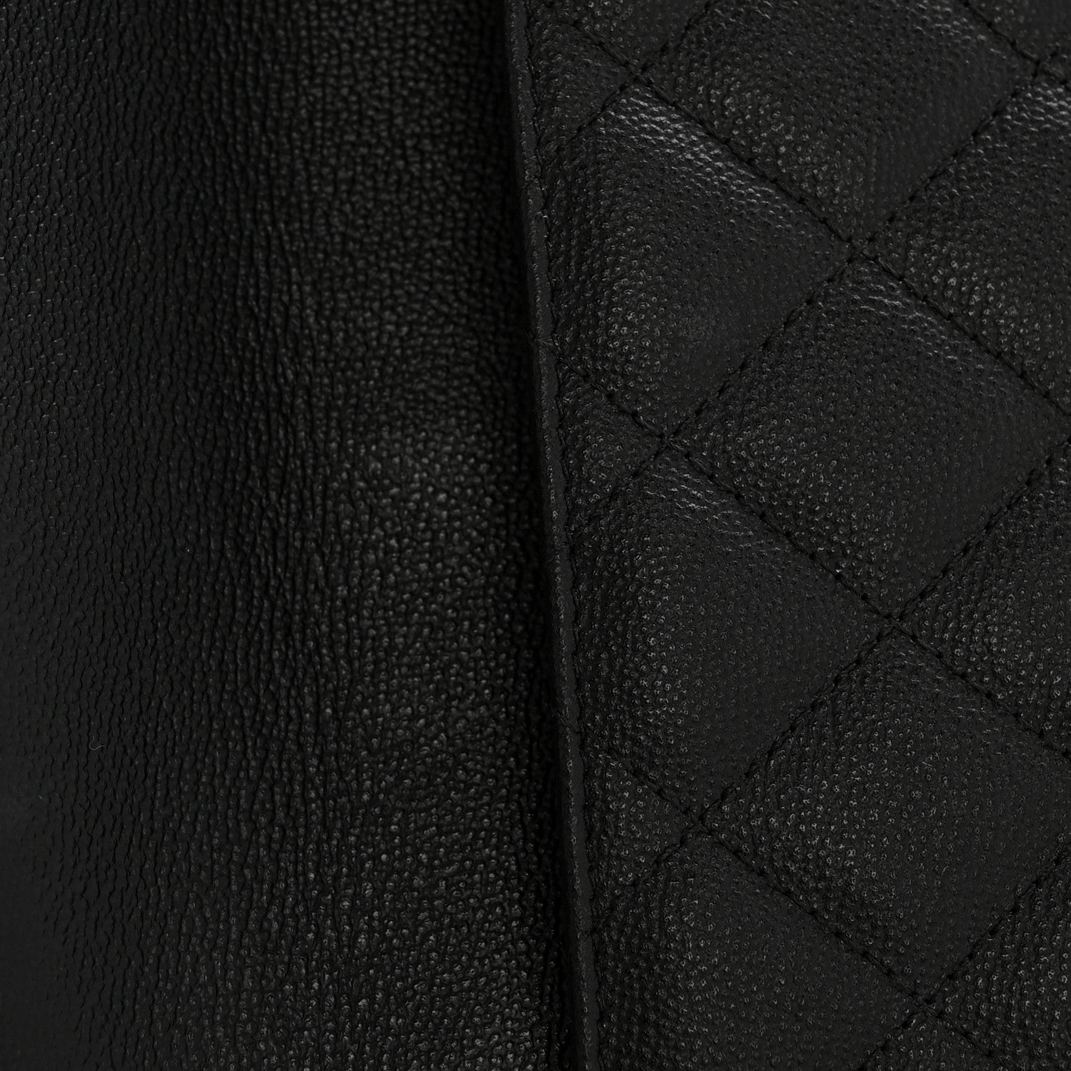 Chanel Grained Calfskin Quilted CC Box Pouch Black 10 of 12