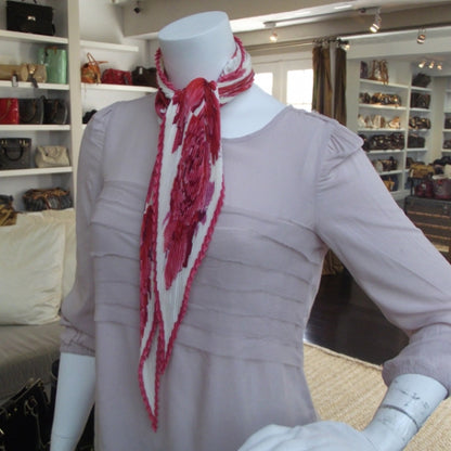Hermes Silk Plisse Les Pivoines Scarf 2 of 8