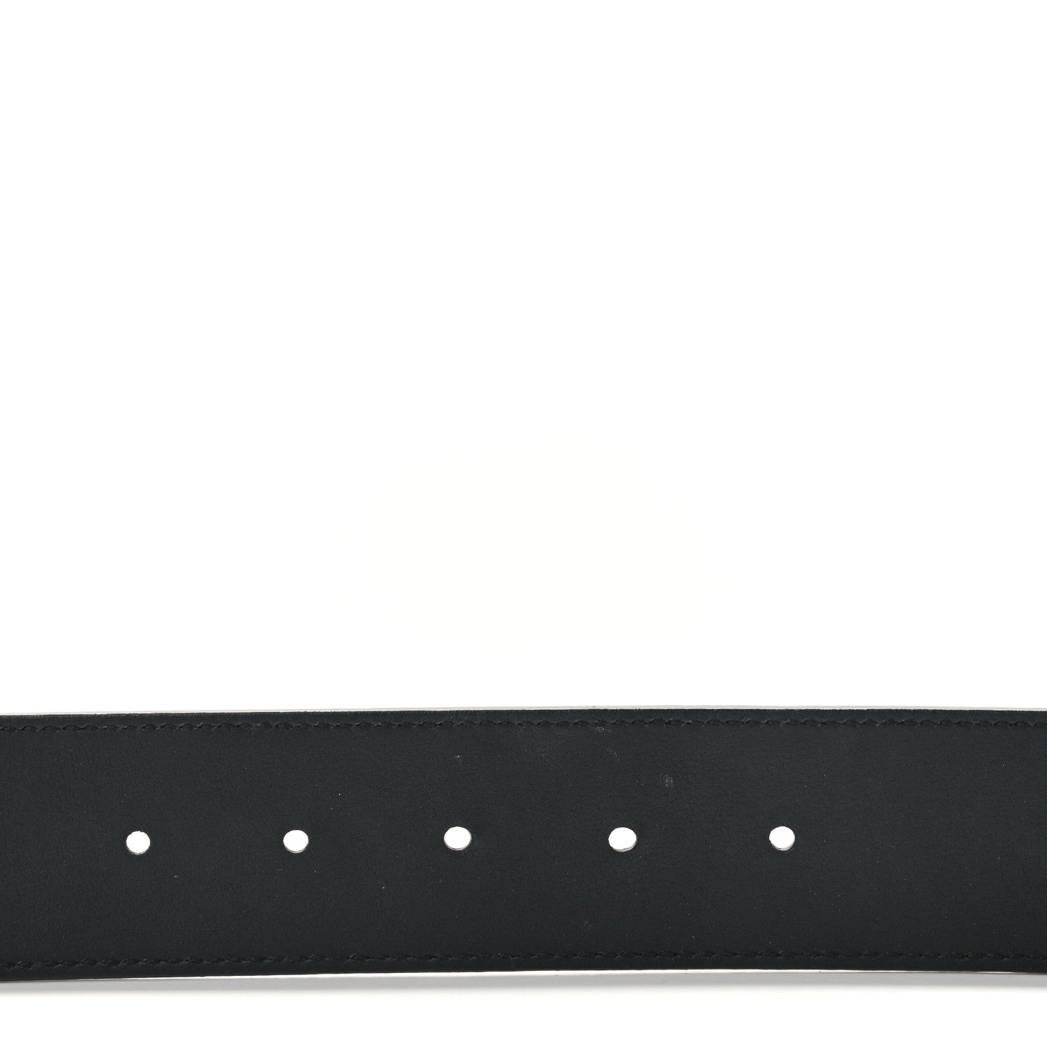 Gucci Textured Dollar Calfskin Nickel Double G 40mm Belt 85 34 Black 5 of 7