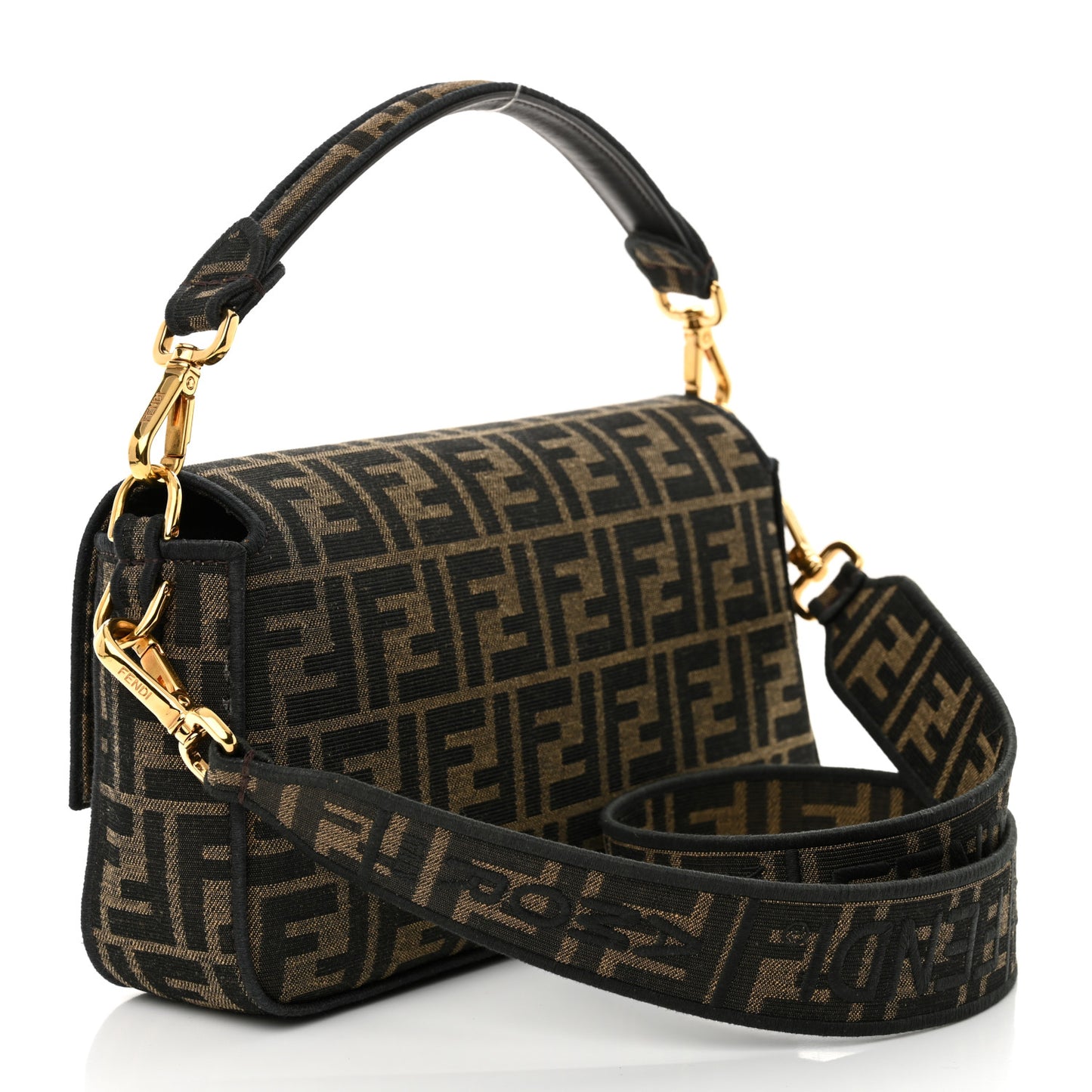 Fabric Jacquard FF 1974 Medium Baguette Tobacco Moro Black