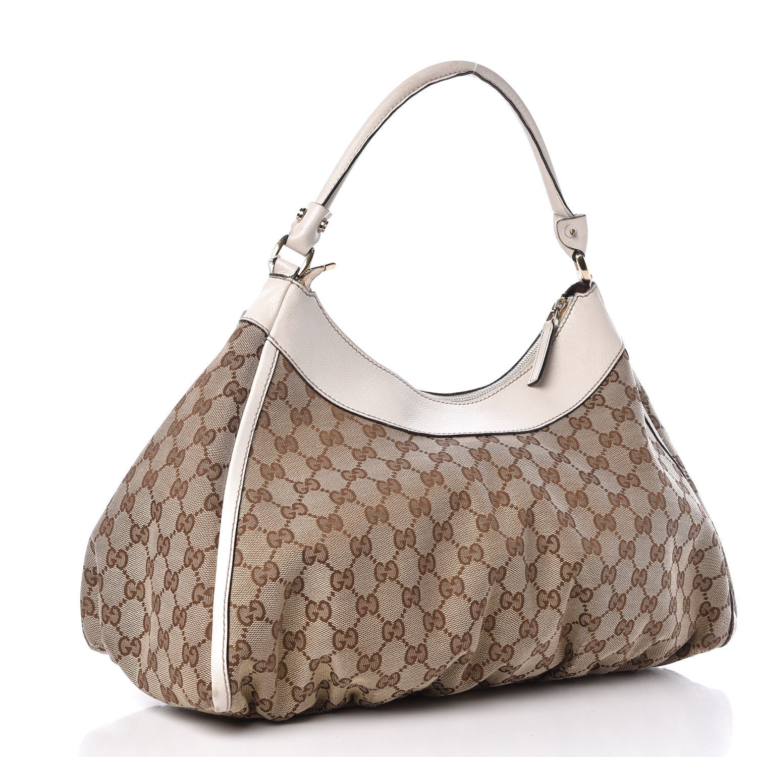 Gucci Monogram Large D Gold Ring Hobo Off White 3 of 20