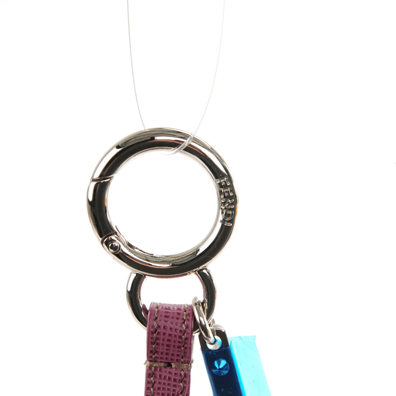 Fendi Fox Fur Jessy Jr Monster Bag Bug Charm Lilla Multicolor Perla 3 of 4