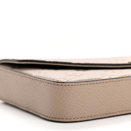 Louis Vuitton Empreinte Pochette Felicie Chain Wallet Tourterelle 8 of 9