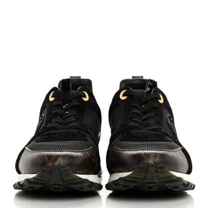 Louis Vuitton Suede Monogram Run Away Sneakers 37.5 Black 3 of 12
