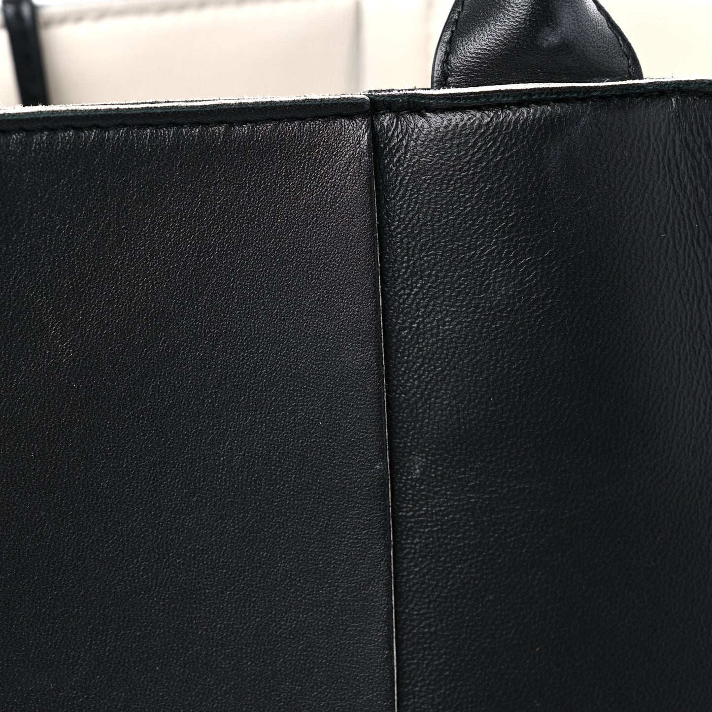 Nappa Maxi Intrecciato Arco Tote Black White