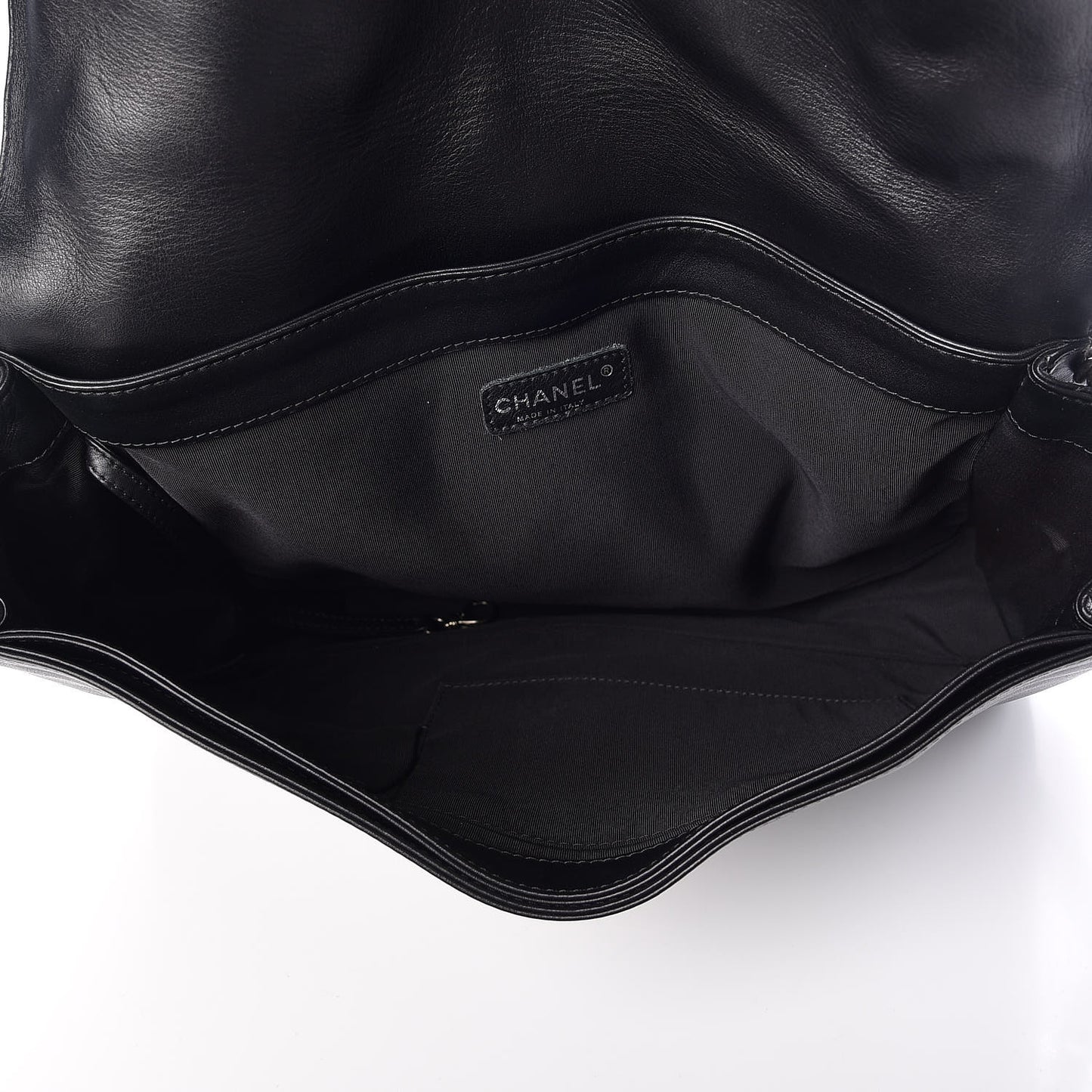 Calfskin Tweed Enchained XL Boy Flap Black