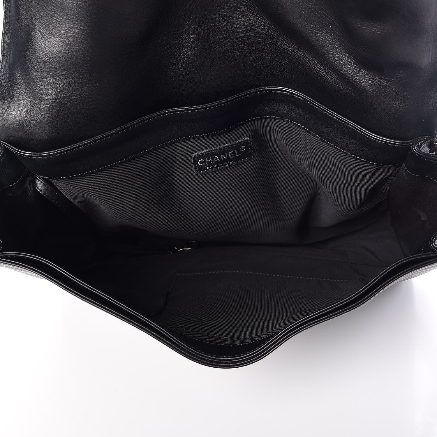 Chanel Calfskin Tweed Enchained XL Boy Flap Black 5 of 9
