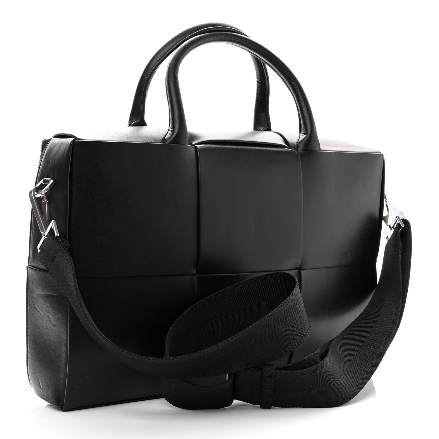 Bottega Veneta Calfskin Maxi Intrecciato Arco Briefcase Black 2 of 11