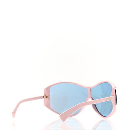 Chanel Acetate Mirror Shield Sunglasses 71475 Pink 4 of 7