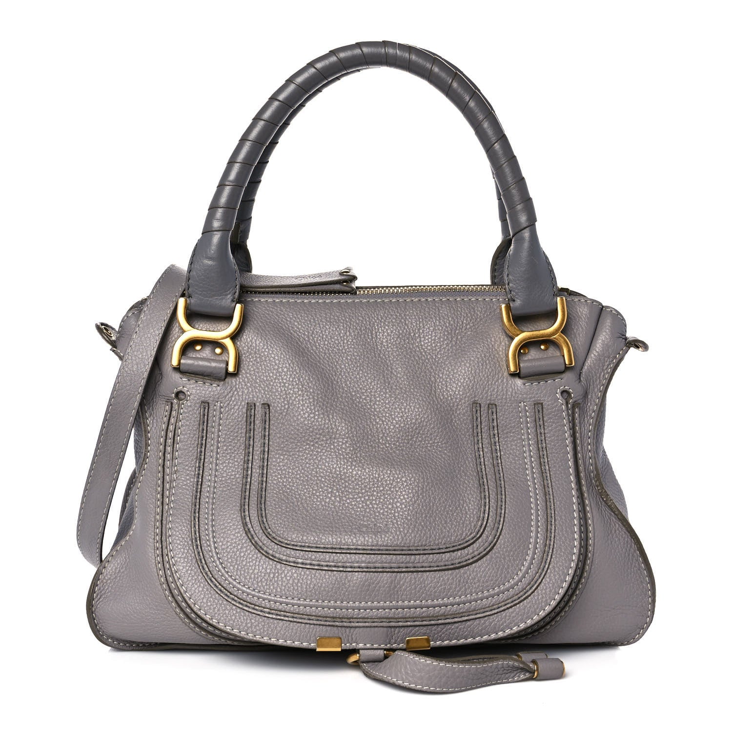 Chloe Calfskin Medium Marcie Satchel Cashmere Grey 1 of 15