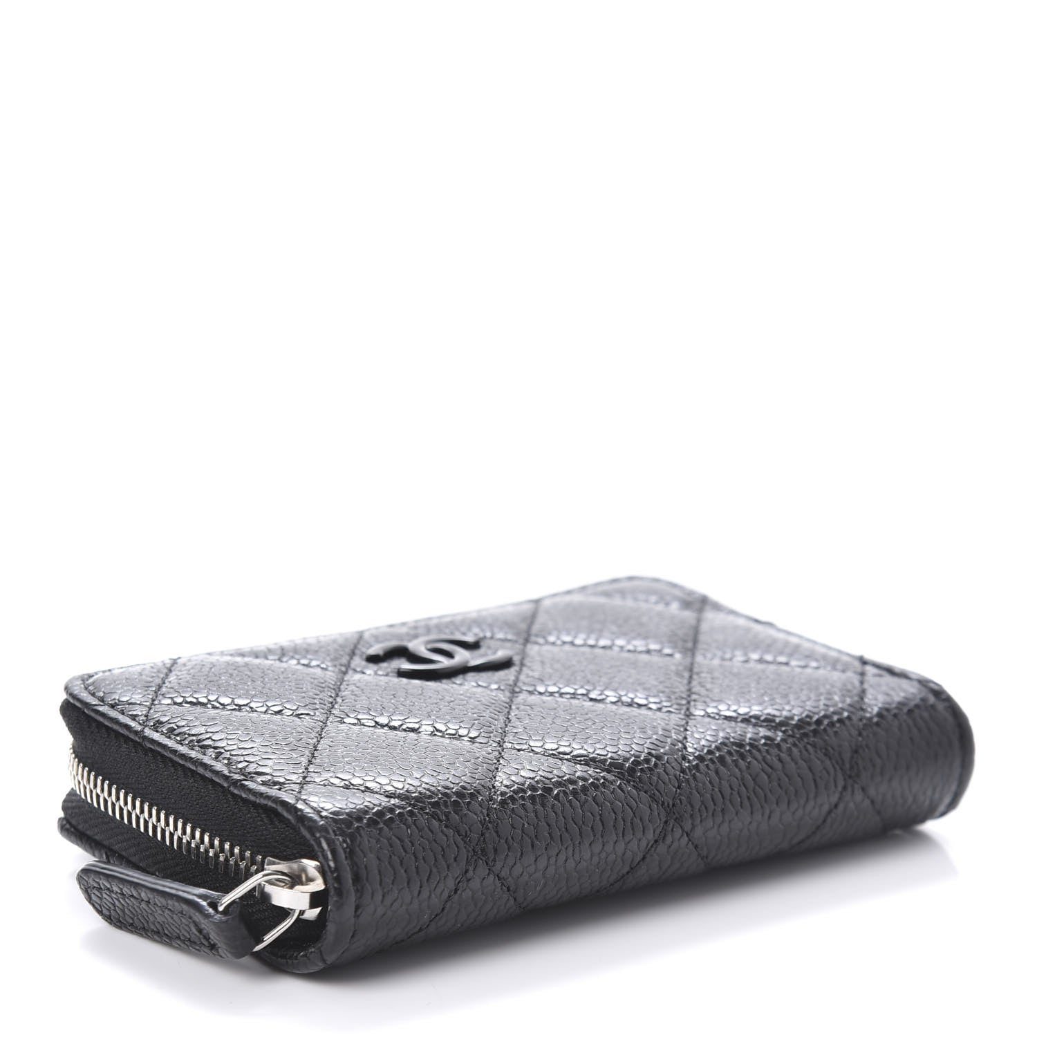 Chanel Caviar Quilted Incognito Zip Coin Purse Black 4 of 9