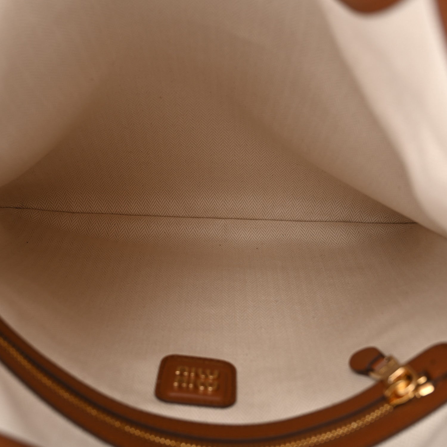 Miu Miu Nappa Patchwork Ivy Bag Cognac 5 of 9