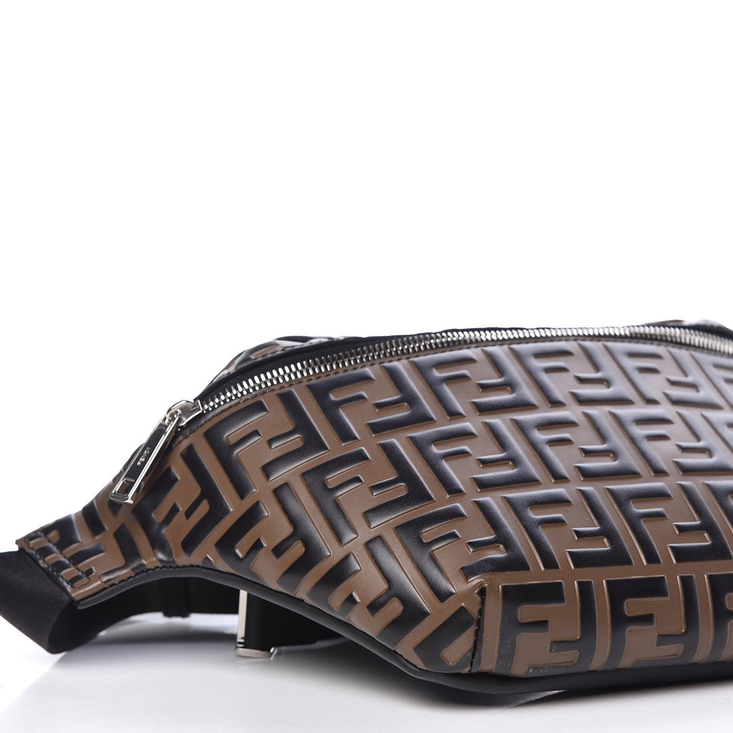 Vitello Century Bi-Color FF 1974 Embossed Belt Bag Maya Black
