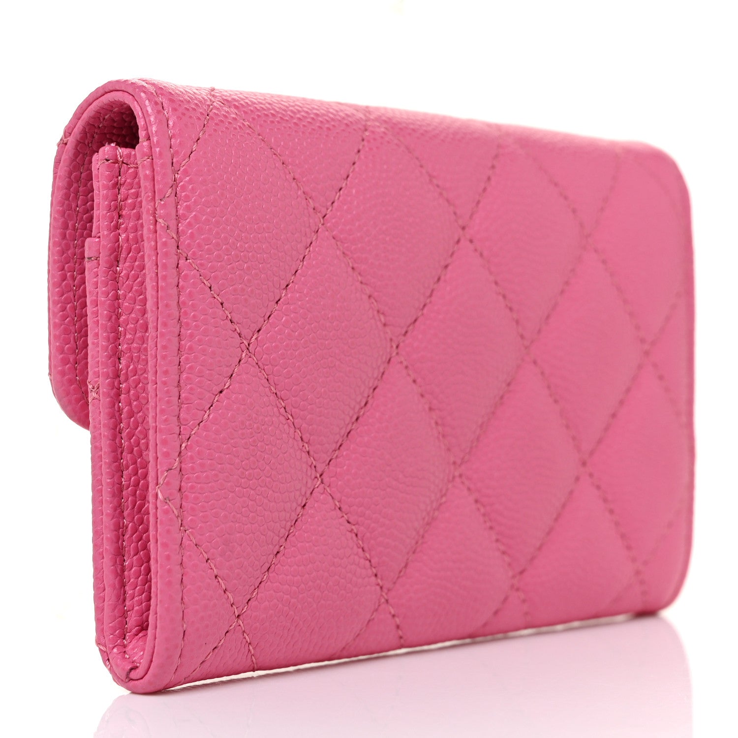 Chanel Caviar Quilted Flap Card Holder Pink 3 of 11