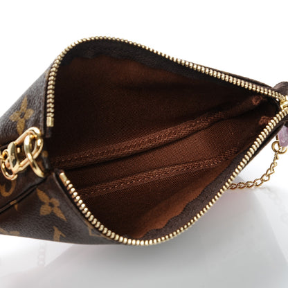 Louis Vuitton Monogram 2016 Christmas Animation Mini Pochette Accessories Rose Ballerine 6 of 6